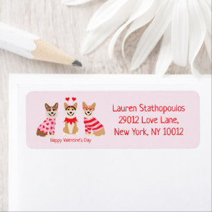 Happy Valentines Day Pembroke Welsh Corgi Dogs