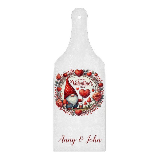 Happy Valentine's Day Personalized Cutting Board (Front)