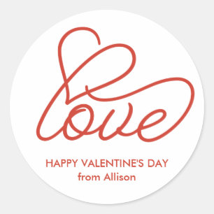 Happy Valentine's Day Personalized Love Sticker