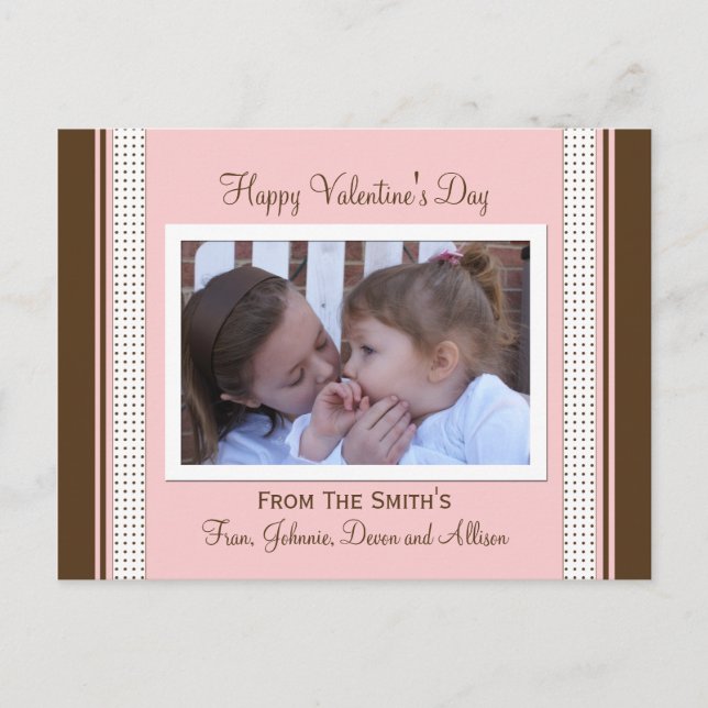 Happy Valentine's Day Photo Postcard (Front)
