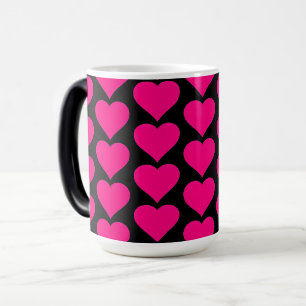 Happy Valentine's Day - pink heart accent Magic Mug