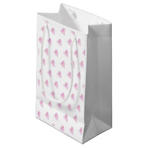 Happy Valentines Day Pink Heart Sweet Love Small Gift Bag