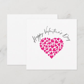 Happy Valentine's Day Pink Hearts Card