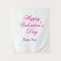 Happy Valentine's day pink purple xoxo love name c