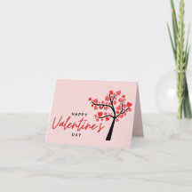 Happy Valentine's Day Pink & Red Hearts 