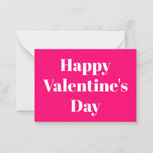 Happy Valentine's Day, pink white Valentine's day Card