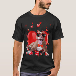 Happy Valentines Day Pit Bull   Dog  V Day T-Shirt