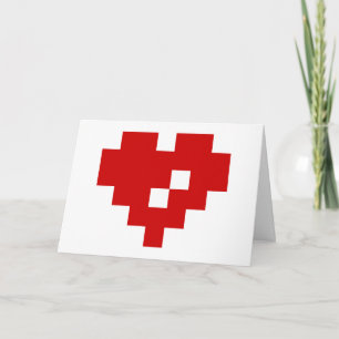 Happy Valentine's Day / Pixel Heart 8 Bit Love Holiday Card