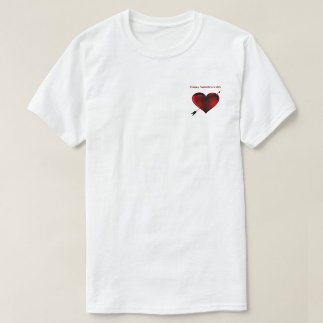 Happy Valentine's Day Pocket T-Shirt (Design devant)