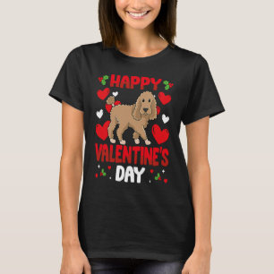 Happy Valentines Day Poodle Heart Love Animal T-Shirt