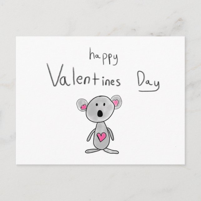 Happy Valentines day postcard  (Front)