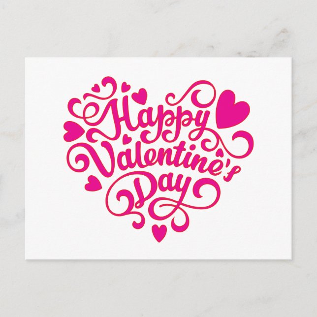 HAPPY VALENTINES DAY POSTCARD (Front)