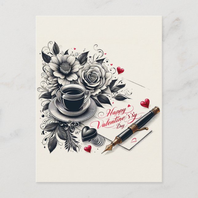 Happy Valentines Day Postcards  (Front)