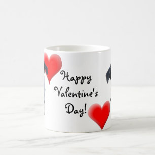 Happy Valentine's Day Pug Greeting Card Coffee Mug