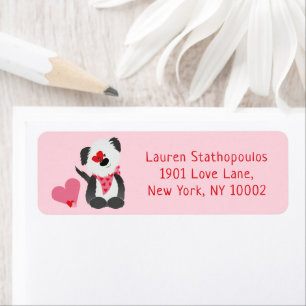 Happy Valentines Day Puppy Hearts Pink