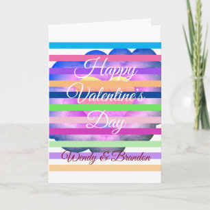 Happy Valentine's Day Purple Flower Card
