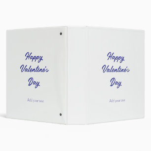 Happy Valentine's day purple name add message text Binder