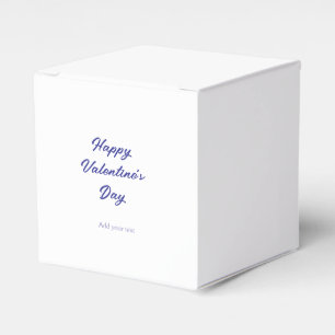 Happy Valentine's day purple name add message text Favor Box