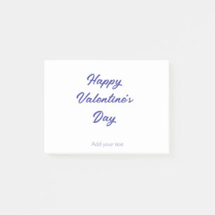 Happy Valentine's day purple name add message text Post-it Notes