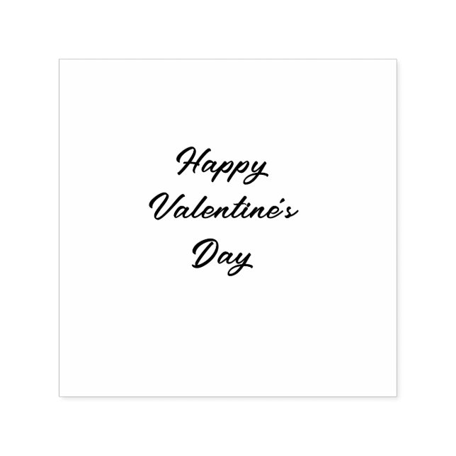 Happy Valentine's day purple name add message text Self-inking Stamp (Design)