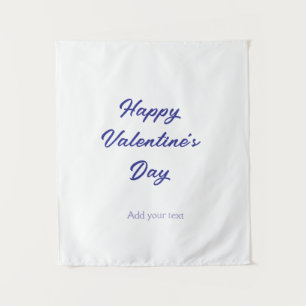 Happy Valentine's day purple name add message text Tapestry