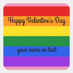 Happy Valentine's Day Rainbow #1 Stickers