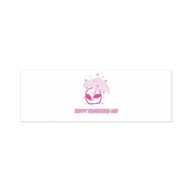 Happy Valentines Day Raining Hearts Self-inking Stamp (Design)