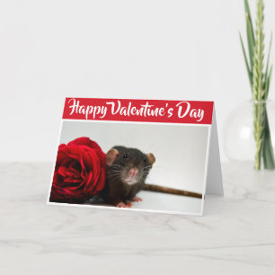 Happy Valentine's Day Rat Card