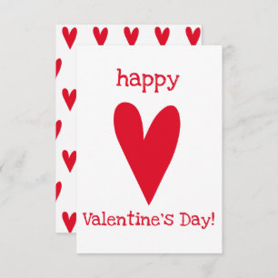 Happy Valentine's Day! Red Heart Card