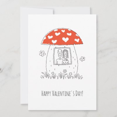 Happy Valentine's Day Red Heart Mushroom Lovers