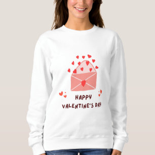 Happy Valentine's Day -Red Hearts Love Images Sweatshirt