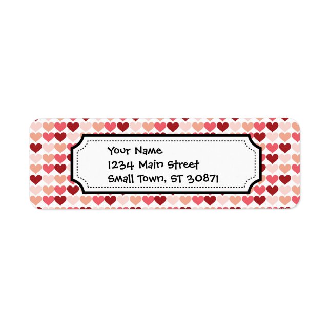 Happy Valentine's Day Red Pink Hearts Pattern (Front)