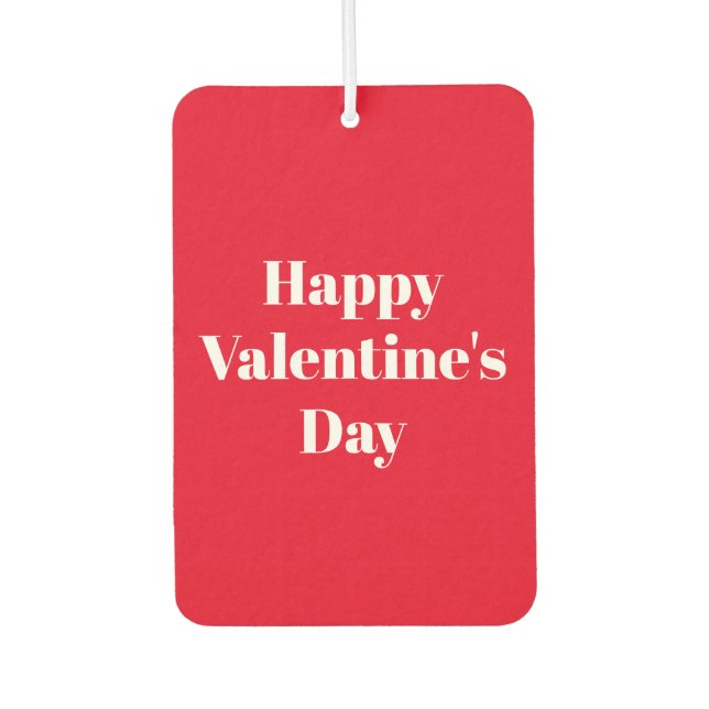 Happy Valentine's Day, Red white Valentine's day Air Freshener (Front)
