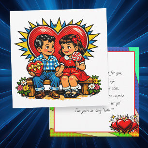 Happy Valentine's Day   Retro Pop Art Vintage Card
