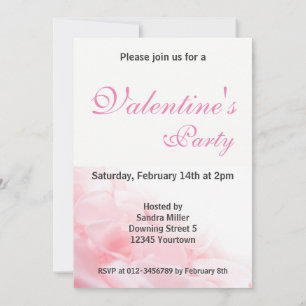 Happy Valentine's Day Romantic Glass Hearts Invitation