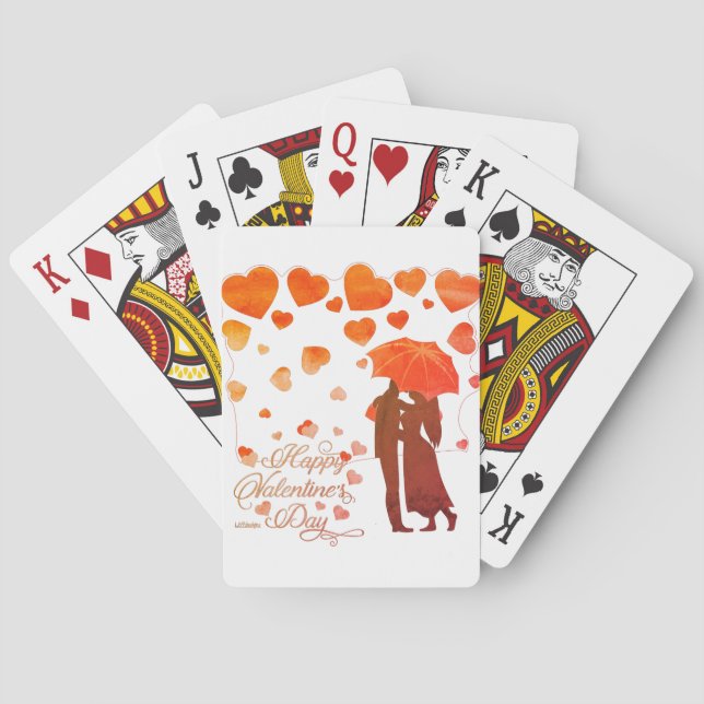 HAPPY VALENTINE'S DAY romantic valentines day      Playing Cards (Back)