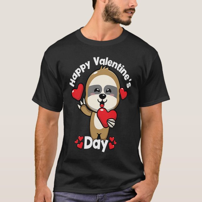 Happy Valentine's Day Roses Date Night Flowers Lov T-Shirt (Front)