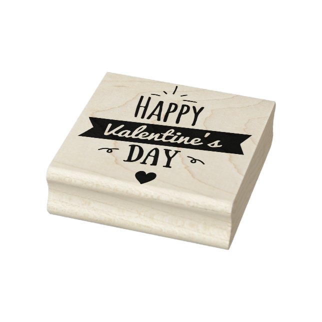 Happy Valentines Day Rubber Stamp (Stamp)
