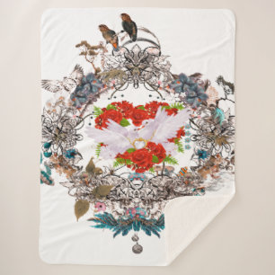 Happy valentine's day sherpa blanket