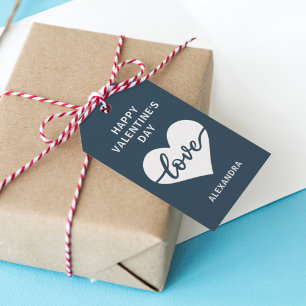 Happy Valentine's day simple heart love Gift Tags