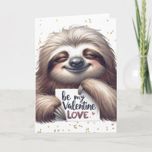 Happy Valentine's Day Sloth Card