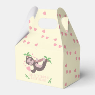Happy Valentine's Day Sloth Hearts Birthday Favor Box