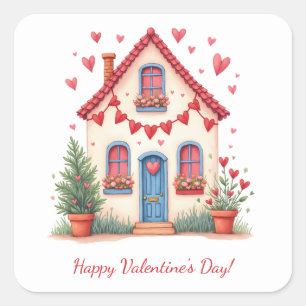 Happy Valentine's Day! Square Sticker