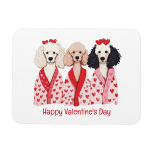Happy Valentines Day Standard Poodle Dogs Magnet