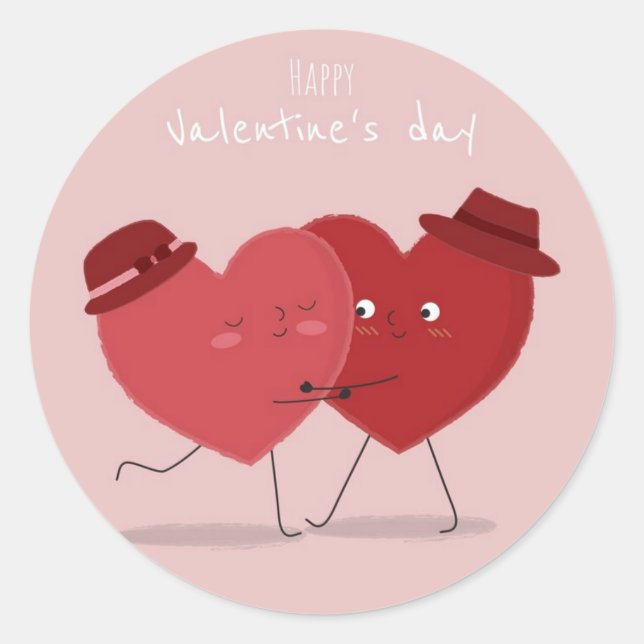 Happy Valentines Day Sticker (Front)