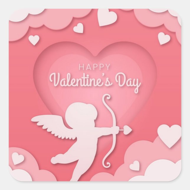 Happy Valentines Day Sticker (Front)