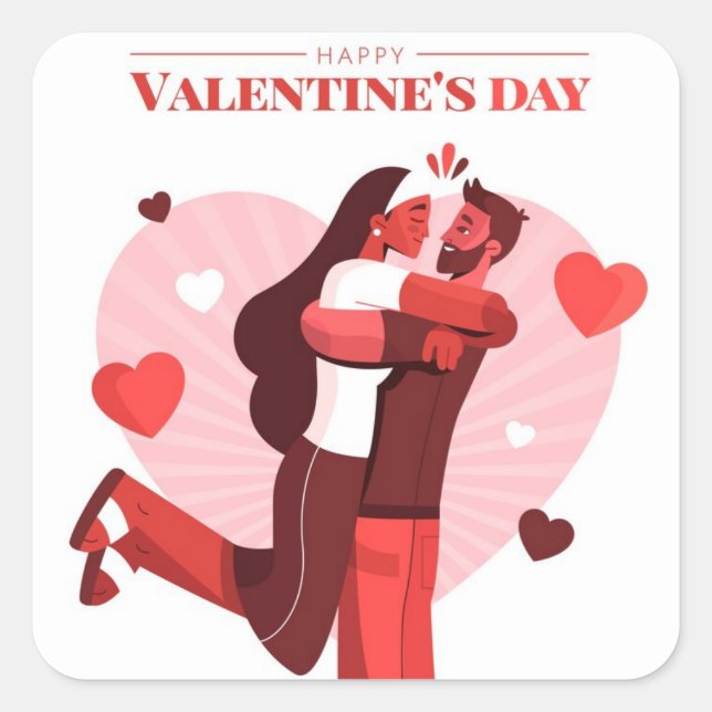 Happy Valentines Day Sticker (Front)