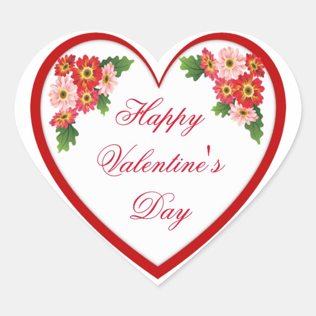Happy Valentine's Day Sticker Personalized (Front)