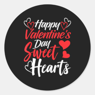 Happy Valentine's Day Sweet Hearts Couples Valenti Classic Round Sticker