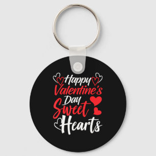 Happy Valentine's Day Sweet Hearts Couples Valenti Keychain